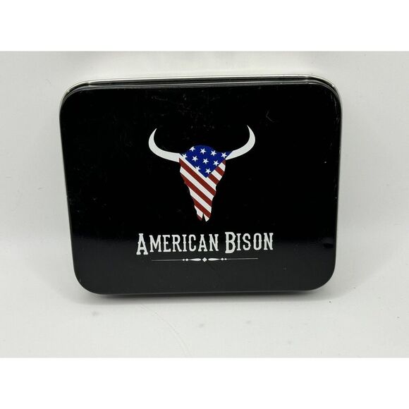 AMERICAN BISON GENUINE LEATHER BLACK AND BROWN MEN'S WALLET FAST SHIPPING - Picture 5 of 5